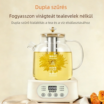 Üvegből készült egészség teáskannája ragasztó nélkül, állandó hőmérsékletű elektromos vízforraló teához, gyümölcstea kanna, ajándék