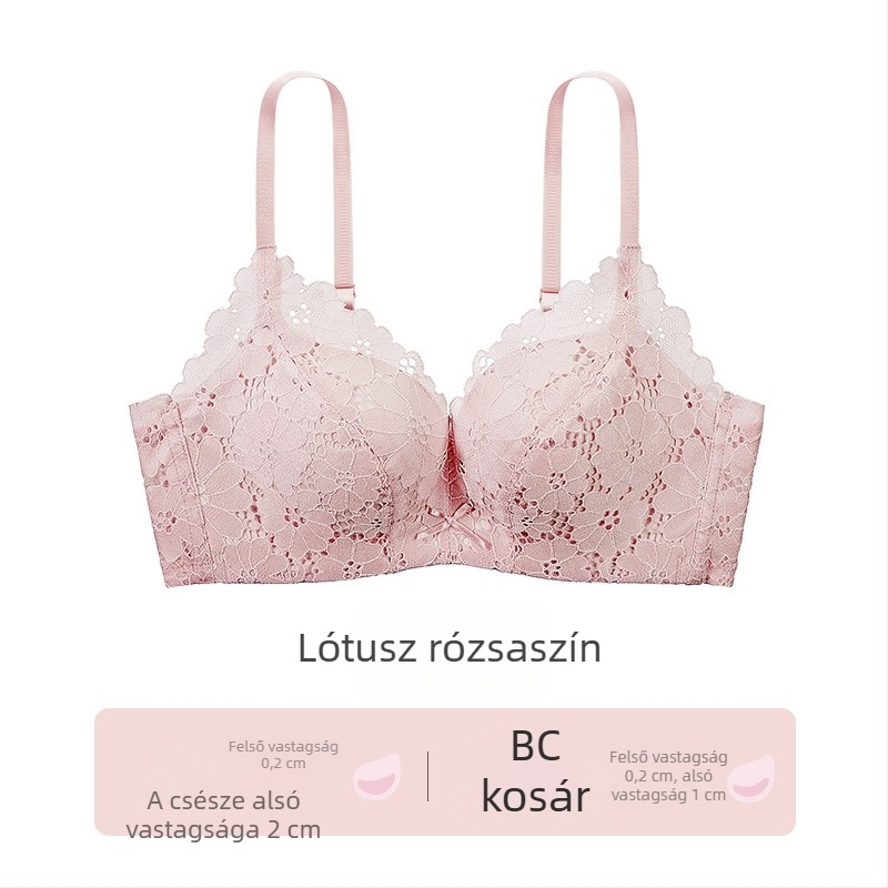 Cosmos csipkés melltartó kis méretű mellekhez, push-up és lift, légáteresztő és kényelmes, oldalról összegyűjti a melleket a középpont felé