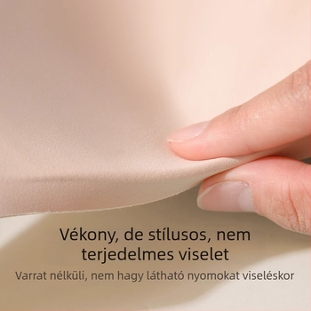 Női melltartó a felnyomás és összegzés érdekében, varrás nélküli, 3/4 kosaras, könnyű és vékony, fix kettős vállpántokkal, hátul négy sor kapoccsal