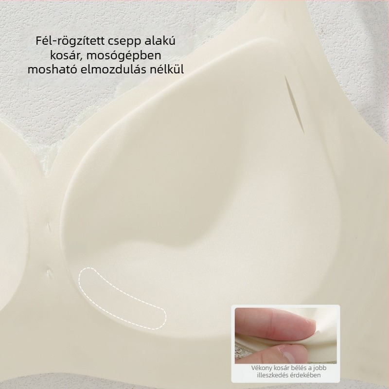 Édes csipkés virágos, varrat nélküli melltartó kis mellekhez, push-up hatás, drót nélkül, anti-lógás, szexi dekoltázs