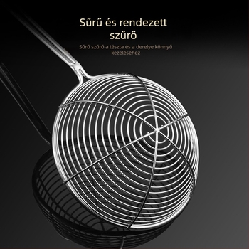 GDAY 304 rozsdamentes acél – hálós szűrő forró fazékhoz és malatanghoz, tészta kanál, kis méret