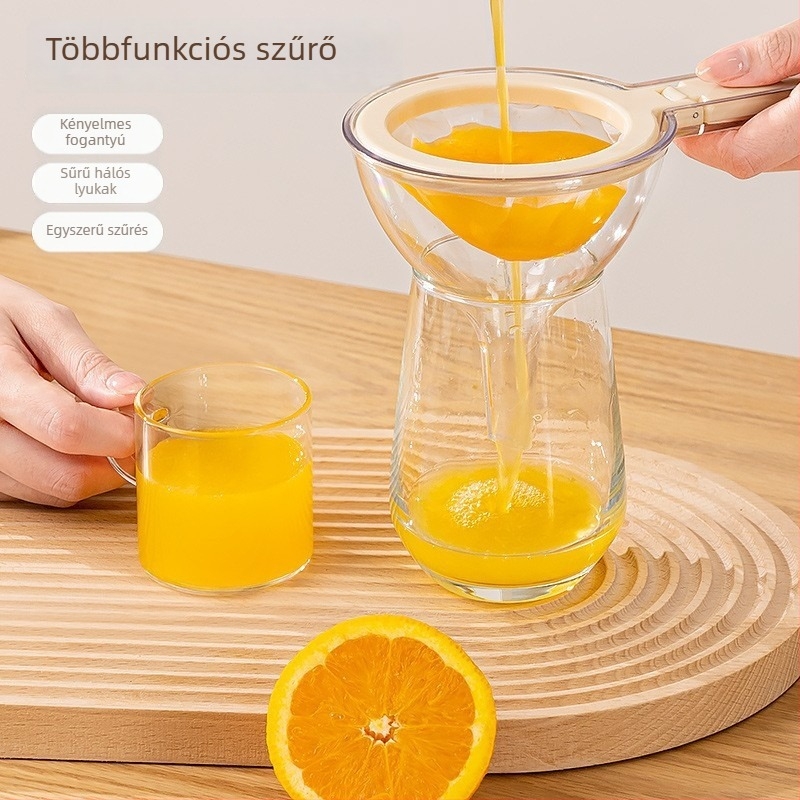 Többcélú szűrőedény ultrafin szűrővel és tölcsérrel teához, konyhához és szójatejhez, ABS fogantyúval