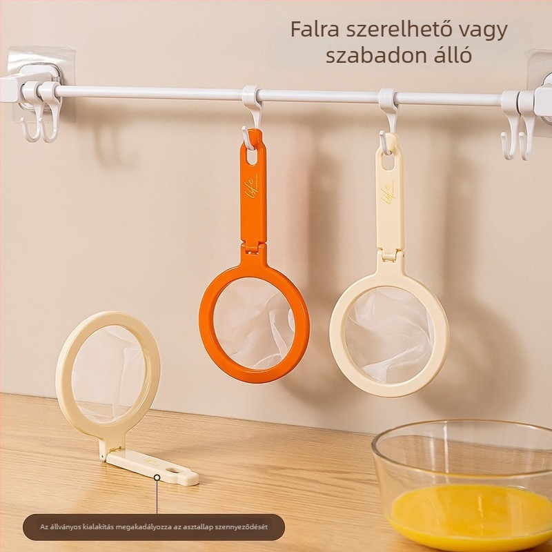 Többcélú szűrőedény ultrafin szűrővel és tölcsérrel teához, konyhához és szójatejhez, ABS fogantyúval