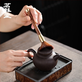 Fából készült teás ecset Ebony és Rosewood, tömörfa, szálmentes, a kung-fu tea ceremóniához