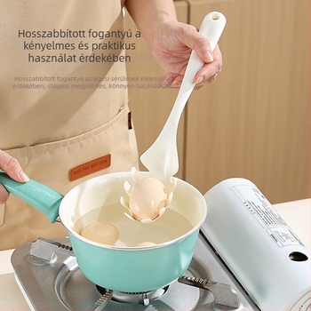 Japán stílusú tészta kanál hosszú nyéllel, egy darabból készülő műanyag konyhai eszköz, többfunkciós spagetti kanál és szűrő