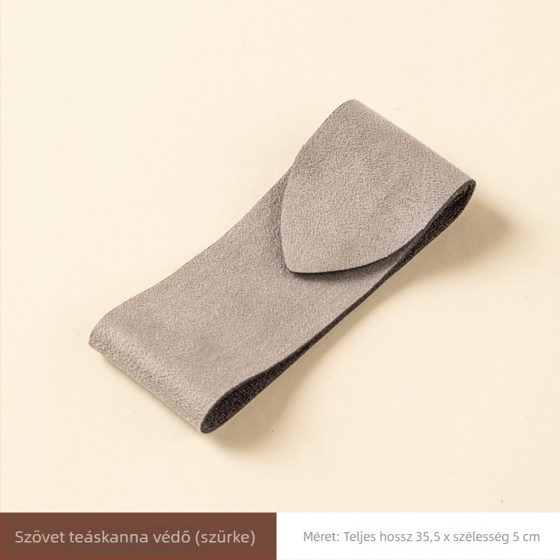 Szarvasbőr velúr teáskanna védősáv, anti-ütközés pánt, kínai stílusú textil hordtáska