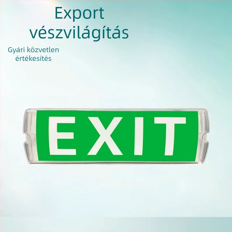 LED vészvilágítás tűzvédelmi evakuációhoz, biztonságos kijárat jelzőfény angol felirattal, IP65, Jh-3511 modell