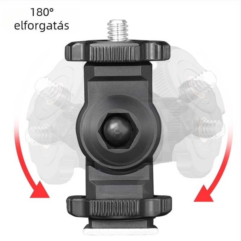 Shenniu eredeti LED világítás kiegészítő fényhez, L-alakú lámpatartó, kamera tartó és mikrofon/monitor adapter
