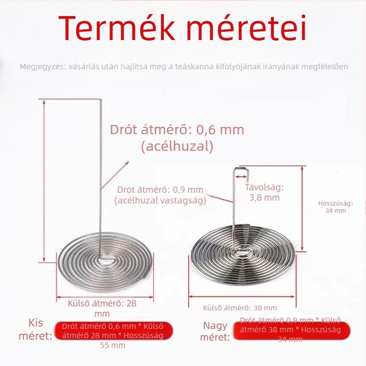 Rozsdamentes acél teáskanna csőr szűrő, rugós teainfúzor