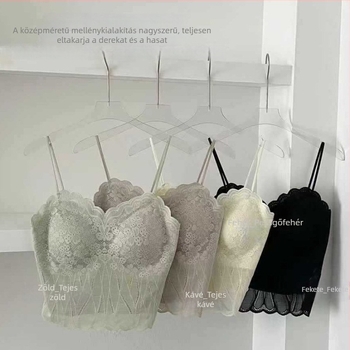 Francia stílusú csipkés cami beépített melltartóbetétekkel, varrat nélküli női fehérnemű