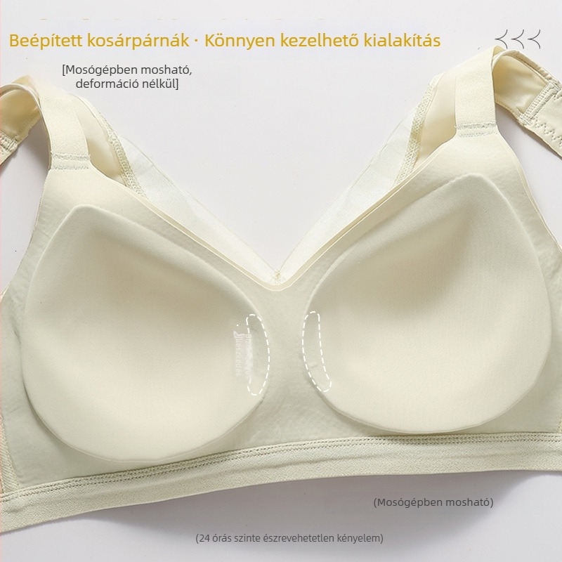 Joyful Varrás nélküli melltartó, 3/4 kosár, széles vállpántokkal, hát rész satin-dantellal, push-up, kényelmes és lélegző