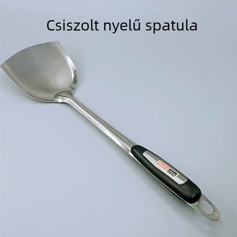 Rozsdamentes acél konyhai eszközök: főző spatula, sütő spatula, leveszűrő