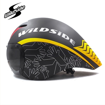 Wildside kerékpáros sisak triatlonhoz vizorral, TT-hez és országúti kerékpározáshoz, uniszex