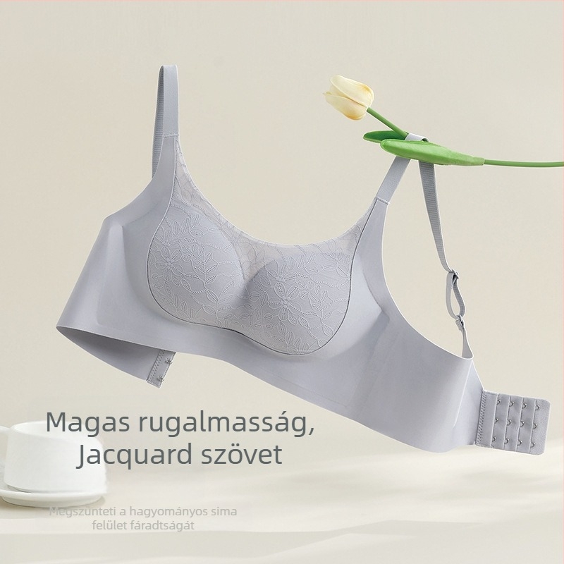 Női drót nélküli melltartó, 3/4 kosár, puha támogatás, mulberry selyem bélés