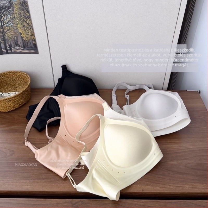 659 Mulberry Silk Milk-Satin női fehérnemű, légző háló, varrás nélküli, sima felület, hűsítő, könnyű, push-up melltartó