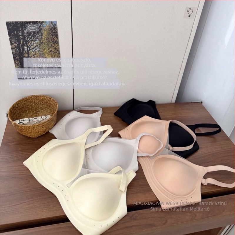 659 Mulberry Silk Milk-Satin női fehérnemű, légző háló, varrás nélküli, sima felület, hűsítő, könnyű, push-up melltartó