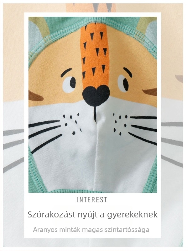 Fiúknák nak szán 100% pamut boxer briefek, három darabos készlet, magas derék, antibakteriális