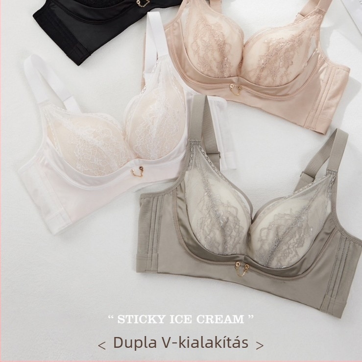 9138 Márka luxus csipkés dudatejselyem melltartó, könnyű és lélegző, állítható, anti-prolápia a mellek érdekében