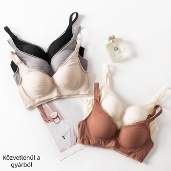Tündér-stílusú állítható Mulberry selyem hálós melltartó – varrás nélküli, kényelmes, merevítő nélküli, Push-Up