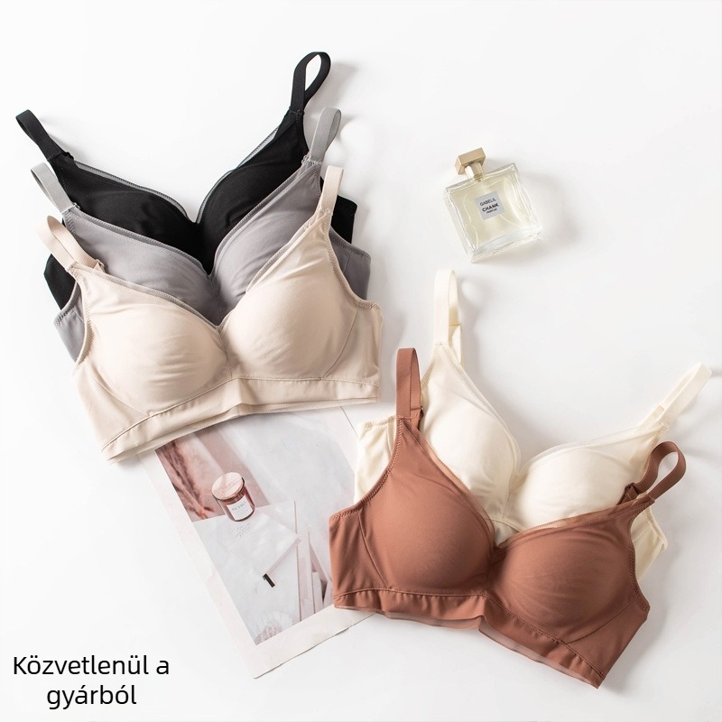 Tündér-stílusú állítható Mulberry selyem hálós melltartó – varrás nélküli, kényelmes, merevítő nélküli, Push-Up