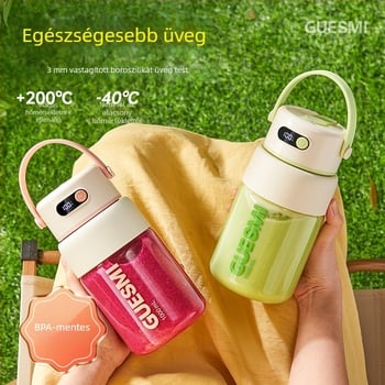 Hordozható üveg gyümölcs- és zöldséglé préselő, kompakt otthoni, többfunkciós készülék gyümölcsök és zöldségek számára, vezeték nélküli töltésű gyümölcslé pohár
