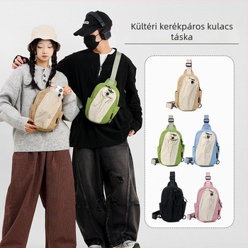 Kültéri kerékpározáshoz víz- és telefon-tartó crossbody táska, uniszex, casual stílusban
