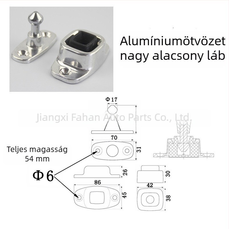 Ötvözetből készült ajtóstopper furgonhoz, rozsdamentes, új modell nagy ellenállással