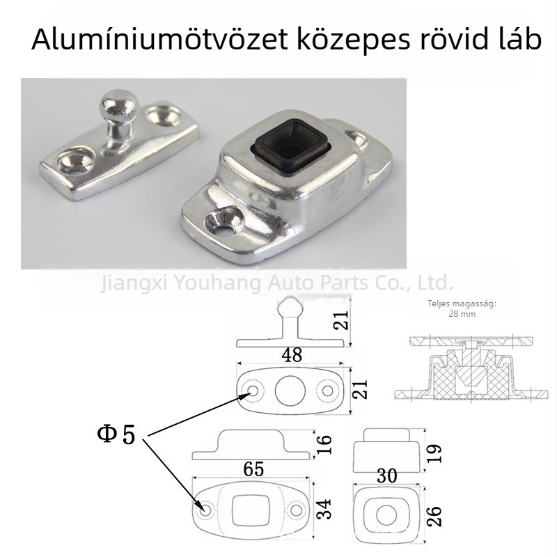Ötvözetből készült ajtóstopper furgonhoz, rozsdamentes, új modell nagy ellenállással