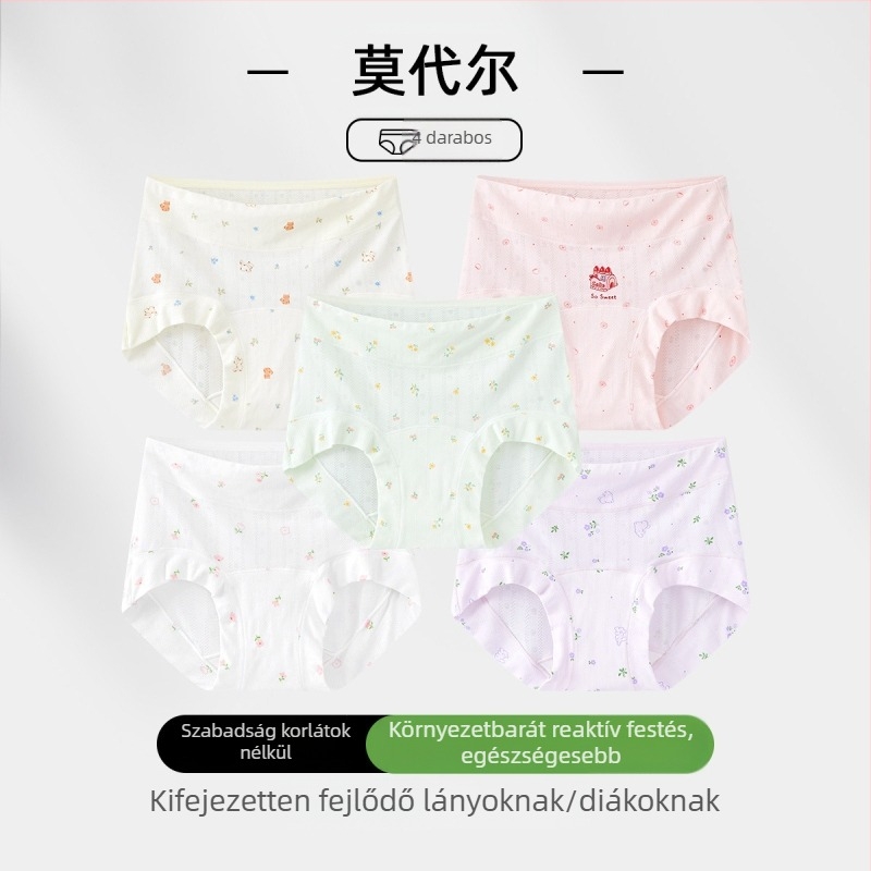 Gyerekeknek készült lányoknak háromszög alakú bugyi, A osztály, Modal Ice Silk, nyári vékony modell, 8 éves kortól