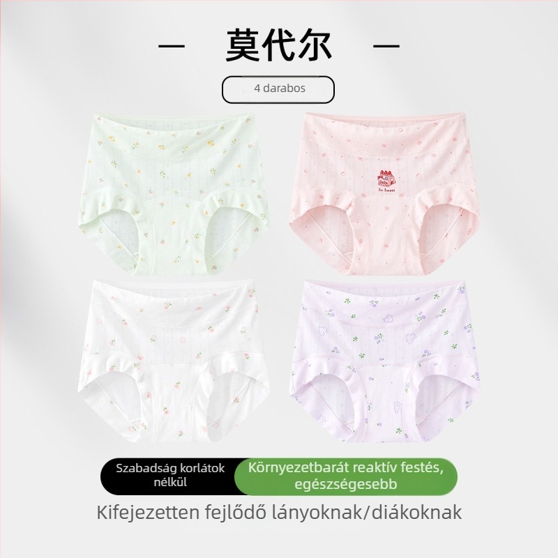 Gyerekeknek készült lányoknak háromszög alakú bugyi, A osztály, Modal Ice Silk, nyári vékony modell, 8 éves kortól