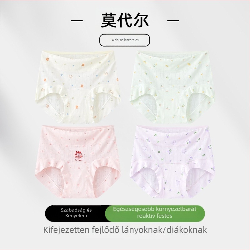 Gyerekeknek készült lányoknak háromszög alakú bugyi, A osztály, Modal Ice Silk, nyári vékony modell, 8 éves kortól
