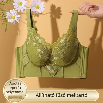 Csipkés alakító melltartó kismellűeknek, bélés Mulberry Silk, push-up, anti-sag, állítható pántok, teljes kosár, formázott kosár (felső vékony, alsó vastag), hátul négy kapcsoló