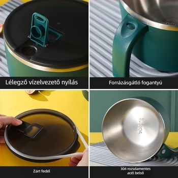 Diákházhoz való 304-es rozsdamentes acél instant tészta tál fedővel