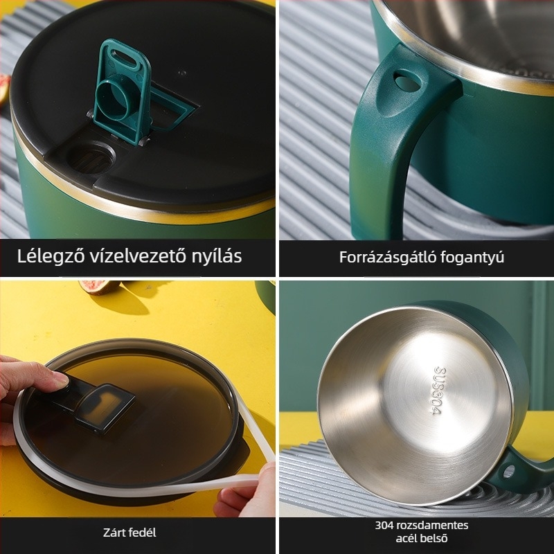 Diákházhoz való 304-es rozsdamentes acél instant tészta tál fedővel