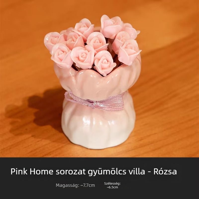 Rózsa alakú gyümölcsvilla készlet otthoni használatra, luxus desszertvillák tortákhoz, gyermekbarát rozsdamentes acélból