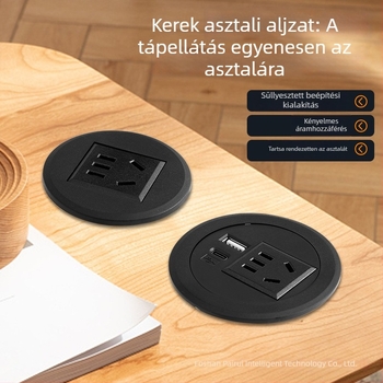 Parika Beépített kerek asztali aljzat USB-porttal
