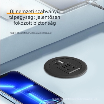 Parika Beépített kerek asztali aljzat USB-porttal