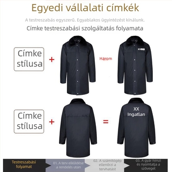 Téli biztonsági munkaruha: kabát fényvisszaverő csíkokkal és vastag pamutbélés