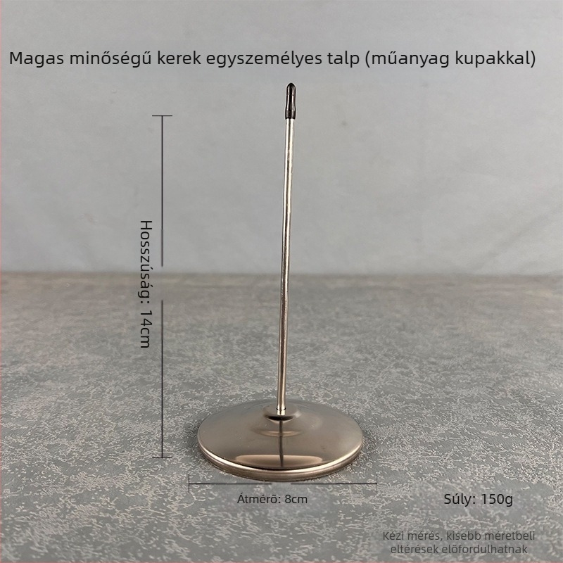 Vastagított és szélesített rozsdamentes acél bizonylat-tartó, csúszásmentes dokumentumrögzítő, egyszerű és tartós.
