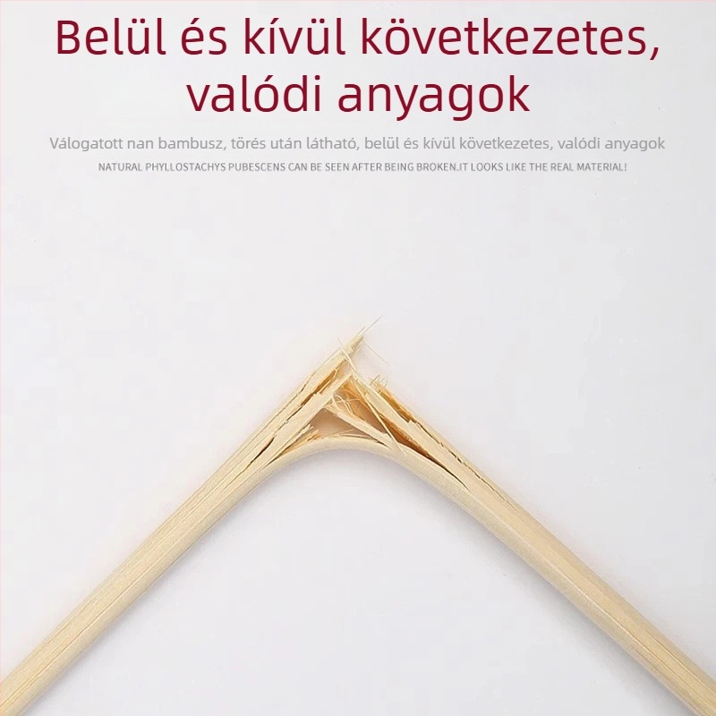 Egyszer használatos bambusz evőpálcika, kerek, vastagított, kényelmes és higiénikus, elvitelre, otthoni és üzleti használatra