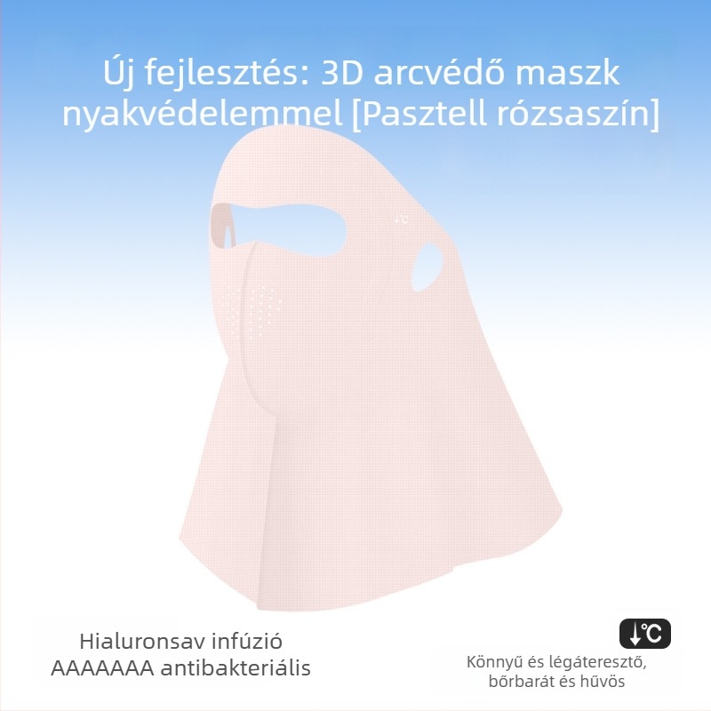 Teljes arc- és nyakvédő UV-védő – kültéri kerékpározáshoz és vezetéshez, nyári árnyékoló