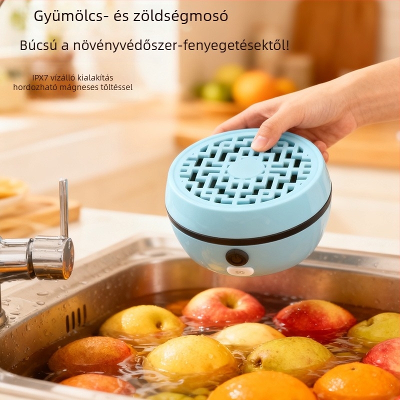 Otthoni használatra készült gyümölcs- és zöldségtisztító és fertőtlenítő készülék, eltávolítja a növényvédőszerek maradványait, modell QLY-201-A