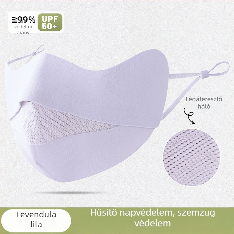 Nyári jégselyem kerékpáros maszk hálós légáteresztő nyílásokkal, gyermekeknek UV-védelem, nejlon szemvédő maszk