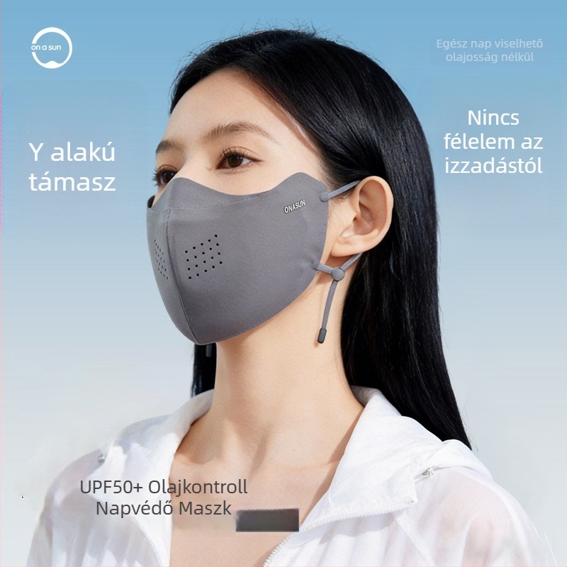 Jégselyem UV-védő arcmaszk nőknek, nyári kerékpározáshoz és vezetéshez, teljes arcvédő