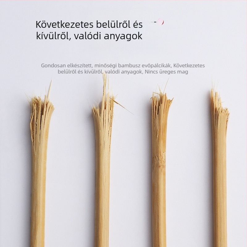 Bambusz evőpálcikák hot pot-hoz – egyszer használatos, konyhai kellékek, minimalist stílus
