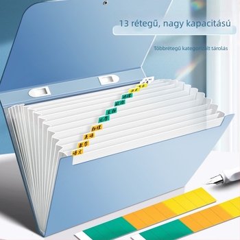 A4-es méretű, többrétegű irattartó átlátszó betétekkel – diákok számára