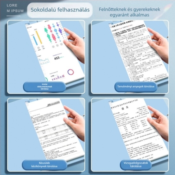 A4-es méretű, többrétegű irattartó átlátszó betétekkel – diákok számára