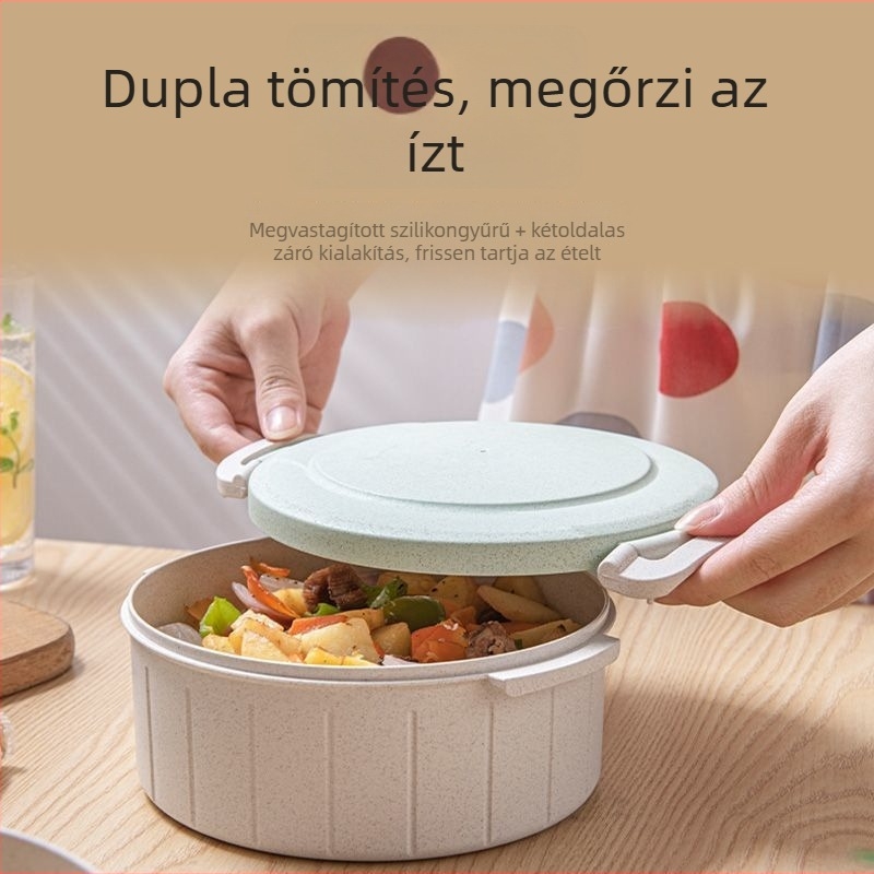 Mikrohullámú sütőbarát ebédes doboz, nagy kapacitású, frissességet megőrző, lezárható tartó iroda számára, gyümölcsökhöz