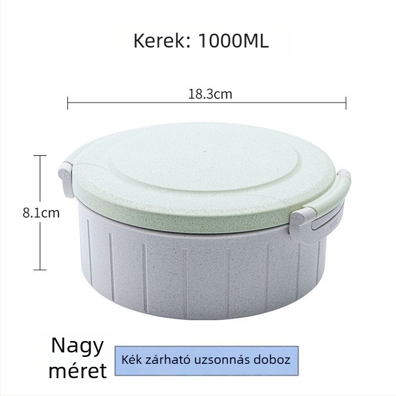 Mikrohullámú sütőbarát ebédes doboz, nagy kapacitású, frissességet megőrző, lezárható tartó iroda számára, gyümölcsökhöz