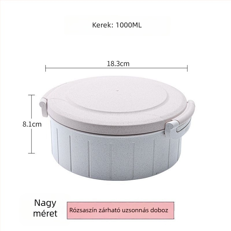 Mikrohullámú sütőbarát ebédes doboz, nagy kapacitású, frissességet megőrző, lezárható tartó iroda számára, gyümölcsökhöz